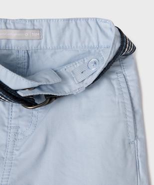 Short en toile avec ceinture à boucle bébé garçon - LuluCastagnette vue2 - LULUCASTAGNETTE - GEMO