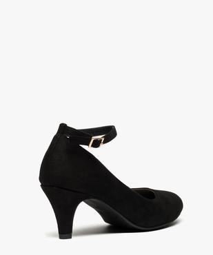 Escarpins femme unis en suédine avec bride cheville vue4 - GEMO(URBAIN) - GEMO