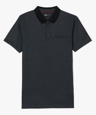 Polo homme à manches courtes à fines rayures vue4 - GEMO (HOMME) - GEMO