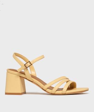 Sandales à talon trapèze et multibrides femme - Follow Me vue2 - FOLLOW ME - GEMO