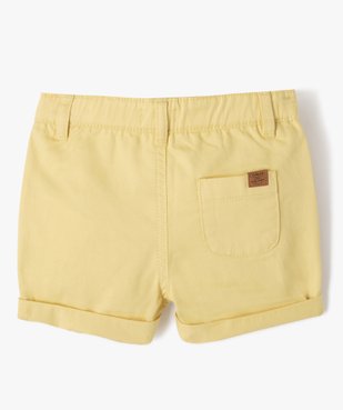 Bermuda bébé garçon en toile de coton vue3 - GEMO(BEBE DEBT) - GEMO