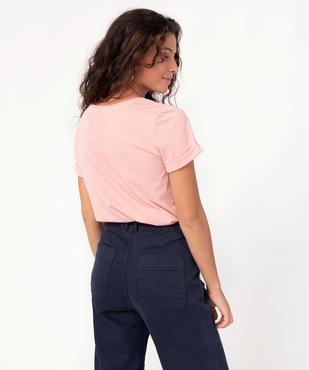 Tee-shirt femme avec inscription - LuluCastagnette vue3 - LULUCASTAGNETTE - GEMO