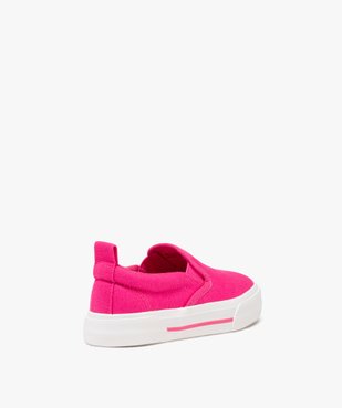 Tennis en toile unies sans lacets fille vue4 - GEMO 4G FILLE - GEMO