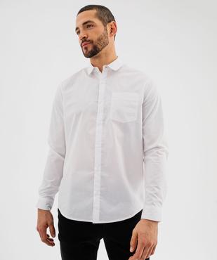 Chemise manches longues regular fit unie facile à repasser homme vue11 - GEMO (HOMME) - GEMO