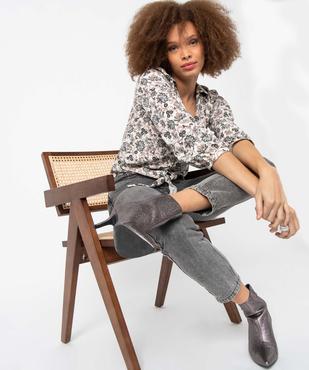 Blouse femme à motifs fleuris à nouer dans le bas vue1 - GEMO(FEMME PAP) - GEMO