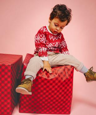 Pantalon en velours doublé jersey à taille élastiquée bébé fille vue5 - GEMO(BEBE DEBT) - GEMO