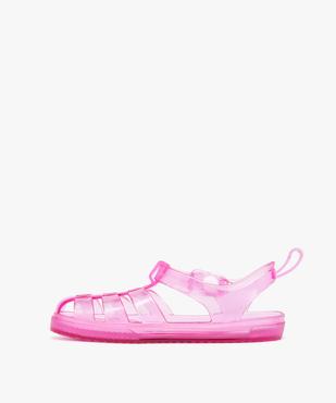 Sandales de plage fille à brides translucides et souples vue3 - GEMO (ENFANT) - GEMO