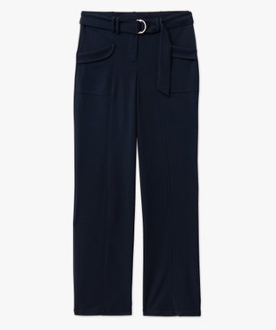 Pantalon droit en maille fluide à ceinture femme vue4 - GEMO(FEMME PAP) - GEMO