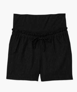 Short de grossesse en lin avec bandeau bas vue4 - GEMO 4G MATERN - GEMO