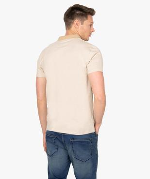 Polo homme à fines rayures et manches courtes vue3 - GEMO (HOMME) - GEMO