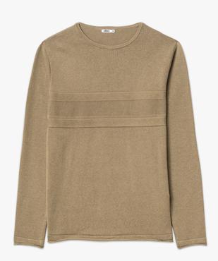 Pull en maille fine avec bandes sur la poitrine homme vue4 - GEMO (HOMME) - GEMO