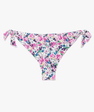 Bas de maillot de bain femme forme tanga en maille gaufrée vue4 - GEMO (PLAGE) - GEMO