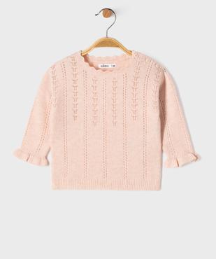 Pull en maille fantaisie bébé fille vue1 - GEMO(BEBE DEBT) - GEMO