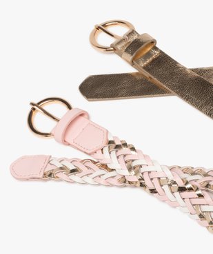 Ceintures scintillantes avec boucle ronde fille (lot de 2) vue2 - GEMO (ENFANT) - GEMO