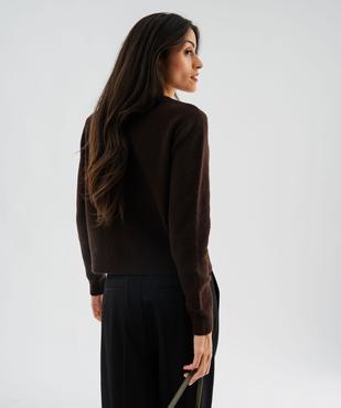 Gilet en laine douillette à gros boutons femme vue3 - GEMO(FEMME PAP) - GEMO