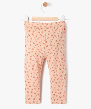 Legging long en coton stretch bébé fille vue3 - GEMO 4G BEBE - GEMO