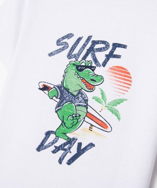 Tee-shirt à manches courtes avec motif crocodile garçon vue3 - GEMO 4G GARCON - GEMO