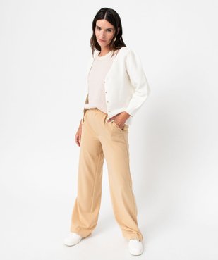 Gilet col V à manches bouffantes femme vue5 - GEMO(FEMME PAP) - GEMO