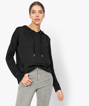 Sweat femme bimatière à capuche vue1 - FOLLOW ME - GEMO