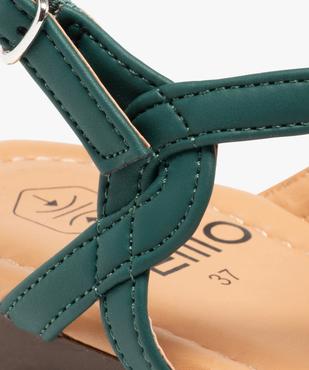 Sandales femme à talon plat et bride entre-doigts vue6 - GEMO (CASUAL) - GEMO