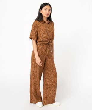 Pantalon ample imprimé femme vue5 - GEMO(FEMME PAP) - GEMO