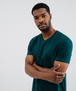 Tee-shirt à manches courtes et col V homme vue2 - GEMO 4G HOMME - GEMO