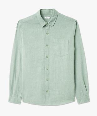 Chemise à manches longues en lin et coton homme vue4 - GEMO 4G HOMME - GEMO