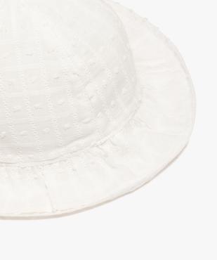 Chapeau brodé à volants bébé fille vue2 - GEMO (ACCESS) - GEMO
