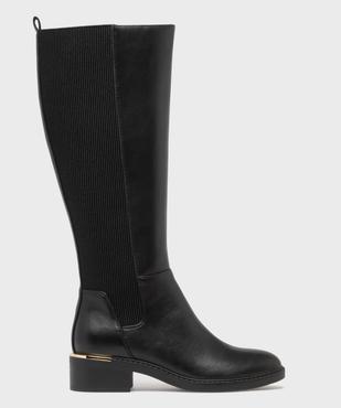 Bottes cavalières avec élastique côtelé sur la tige femme - Valentina Baldano vue1 - VALENTINA BALDA - GEMO