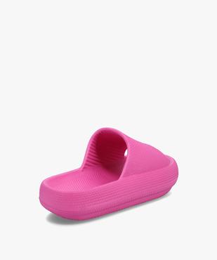 Mules de piscine femme unies à semelle plateforme vue4 - GEMO (PLAGE) - GEMO