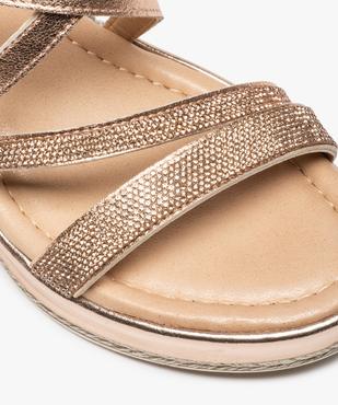 Sandales femme à talon compensé et strass vue6 - GEMO(URBAIN) - GEMO
