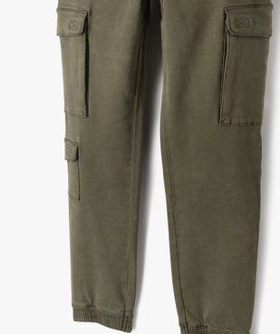 Pantalon jogger coupe slim avec taille ajustable garçon vue2 - GEMO (JUNIOR) - GEMO