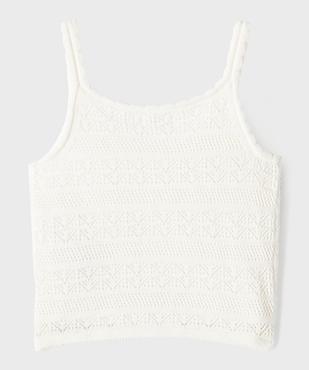 Débardeur court en coton brodé fille vue3 - GEMO (ENFANT) - GEMO
