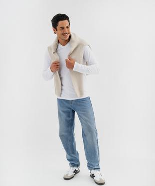 Tee-shirt manches longues et col V homme vue5 - GEMO 4G HOMME - GEMO