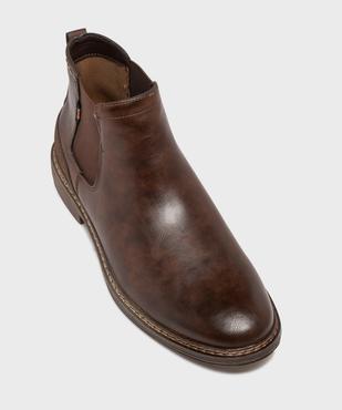 Chelsea boots avec empiècement au talon homme - Mario Baldano vue5 - MARIO BALDANO - GEMO