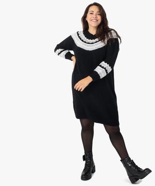 Robe pull femme grande taille avec touches pailletées vue1 - GEMO (G TAILLE) - GEMO