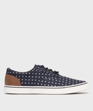Tennis en toile à motifs fermeture lacets homme - Urban Steps vue1 - URBAN STEPS GEMO FOR GOOD - GEMO