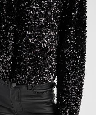 Veste courte en velours à sequins femme vue2 - GEMO(FEMME PAP) - GEMO
