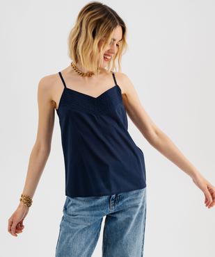 Débardeur à fines bretelles en coton femme vue1 - GEMO(FEMME PAP) - GEMO