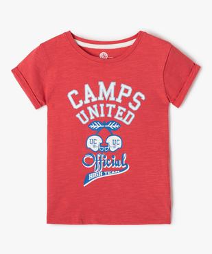 Tee-shirt fille à manches courtes imprimé - Camps United vue1 - CAMPS UNITED - GEMO