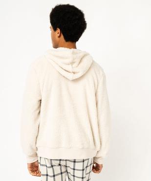 Veste d'intérieur à capuche en maille peluche homme vue4 - GEMO(HOMWR HOM) - GEMO