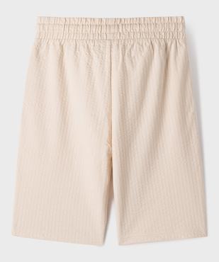 Bermuda en seersucker moelleux à taille élastiquée garçon vue3 - GEMO 4G GARCON - GEMO