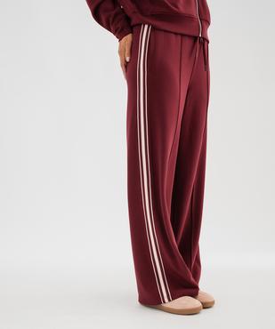 Pantalon de jogging large avec bandes latérales femme vue1 - GEMO(FEMME PAP) - GEMO