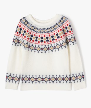 Pull de Noël avec touches pailletées fille vue1 - GEMO (ENFANT) - GEMO