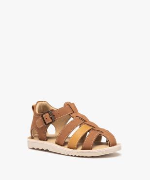 Sandales bébé garçon à brides multiples en cuir – NA! vue2 - NA! - GEMO