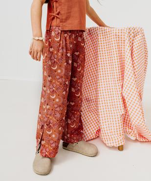 Pantalon fluide imprimé fille vue1 - GEMO 4G FILLE - GEMO