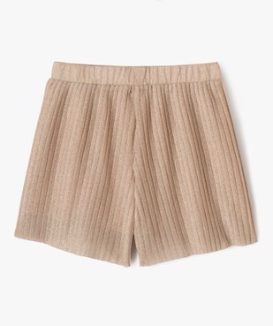 Short plissé et pailleté coupe ample et fluide fille vue3 - GEMO (JUNIOR) - GEMO