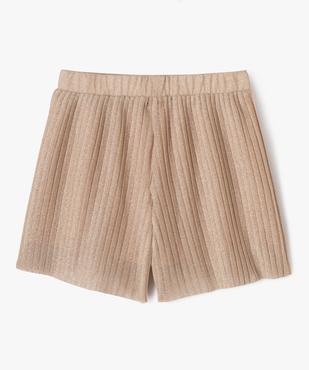 Short plissé et pailleté coupe ample et fluide fille vue3 - GEMO (JUNIOR) - GEMO