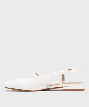 Ballerines vernies slingback à bout carré et brides femme - Follow Me vue3 - FOLLOW ME - GEMO