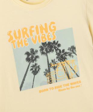 Tee-shirt manches courtes en jersey de coton imprimé estival garçon vue2 - GEMO 4G GARCON - GEMO